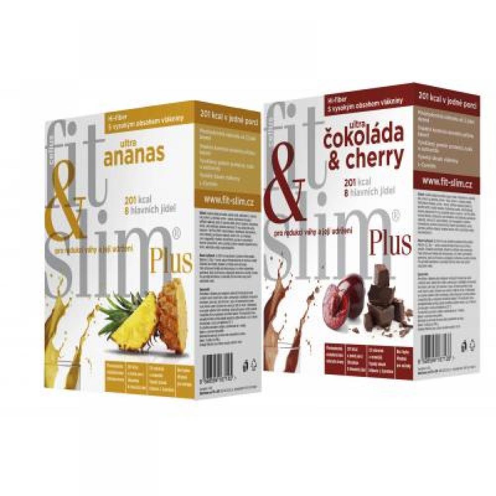 CELIUS duopack Fit & Slim Plus Ananas + Čokoláda/Cherry 2x416 g ...