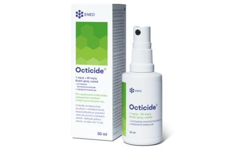 Obrázek ENEO Octicide 1 mg/g + 20 mg/g kožní sprej, roztok 50 ml