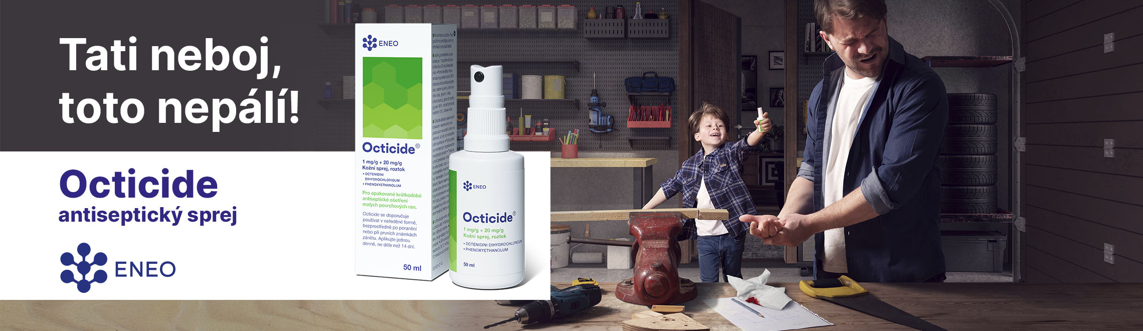 Obrázek ENEO Octicide 1 mg/g + 20 mg/g kožní sprej, roztok 50 ml (22)