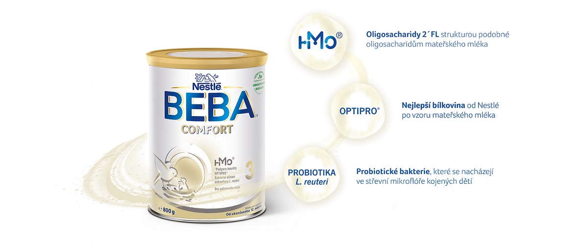 BEBA COMFORT 3 Pokračovací mléko od ukončeného 12. měsíce 800 g - Lékárna.cz