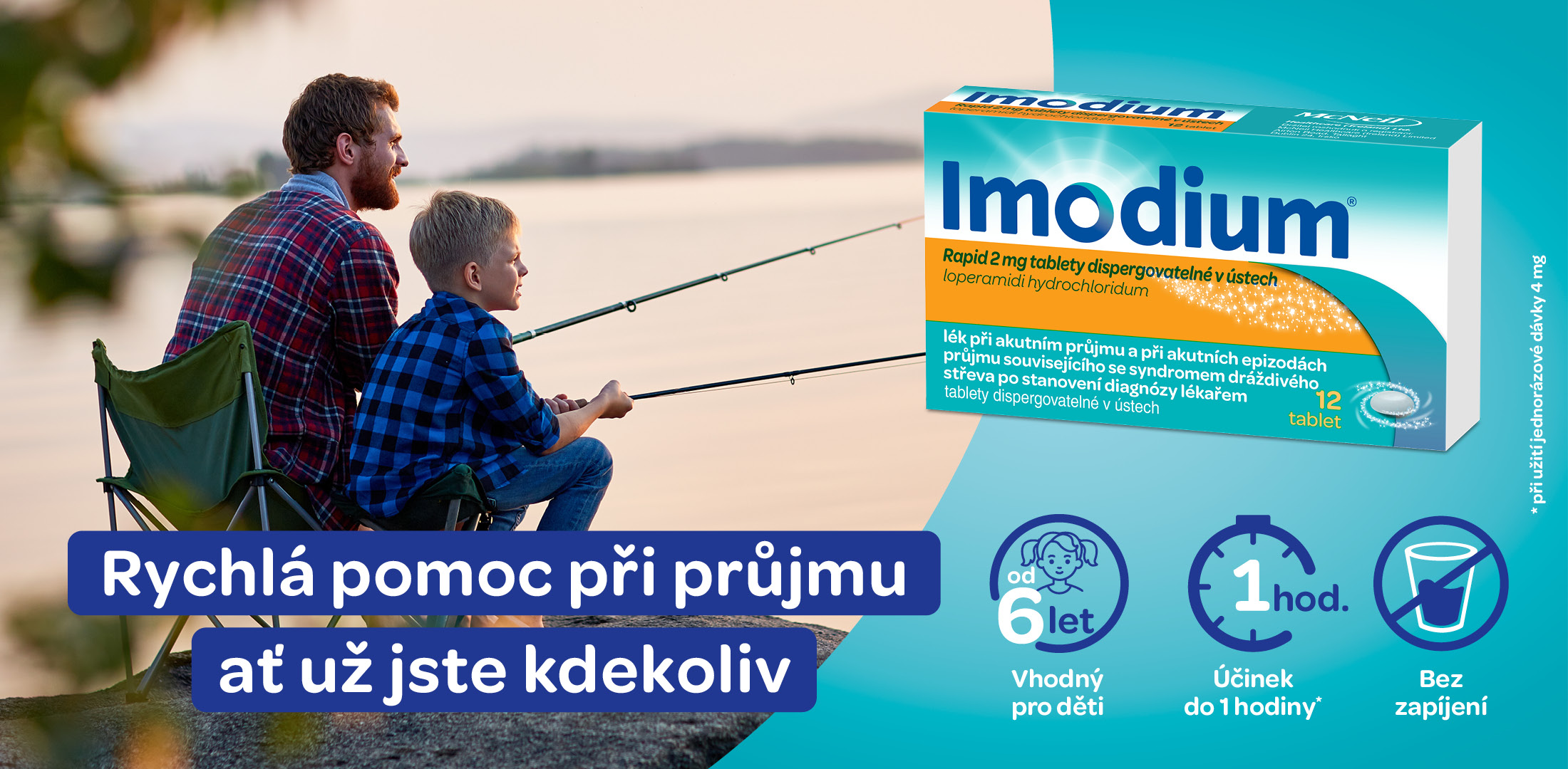 IMODIUM® Rapid 2 mg tablety dispergovatelné v ústech 12 ks - Lékárna.cz