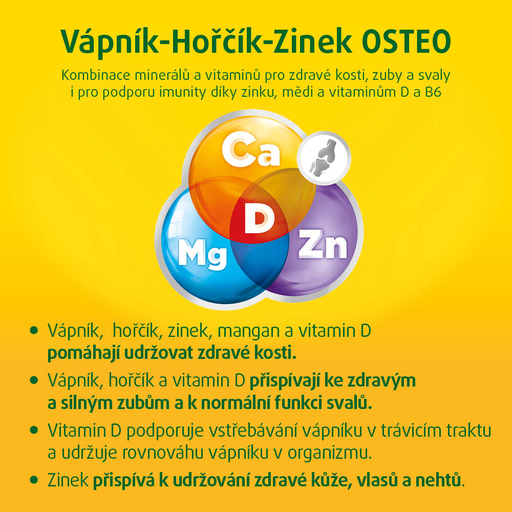 WALMARK Vápník Hořčík Zinek Osteo 90 tablet - Lékárna.cz