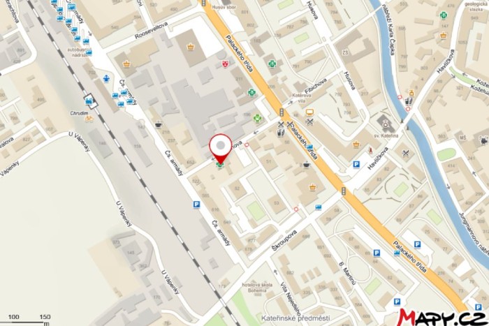 Lékárna Prima, Chrudim - mapa