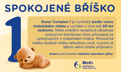 Obrázek SUNAR Complex 1 počáteční kojenecké mléko od 0 - 6 měsíců 600 g (3)