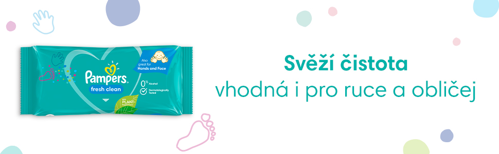 Obrázek PAMPERS Fresh Clean dětské čistící ubrousky 12 x 52 ks