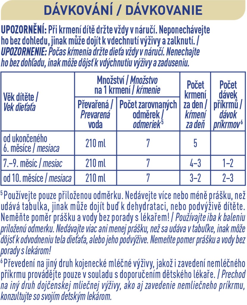 Obrázek BEBA COMFORT 2 Pokračovací mléko od ukončeného 6.měsíce 800 g (19)