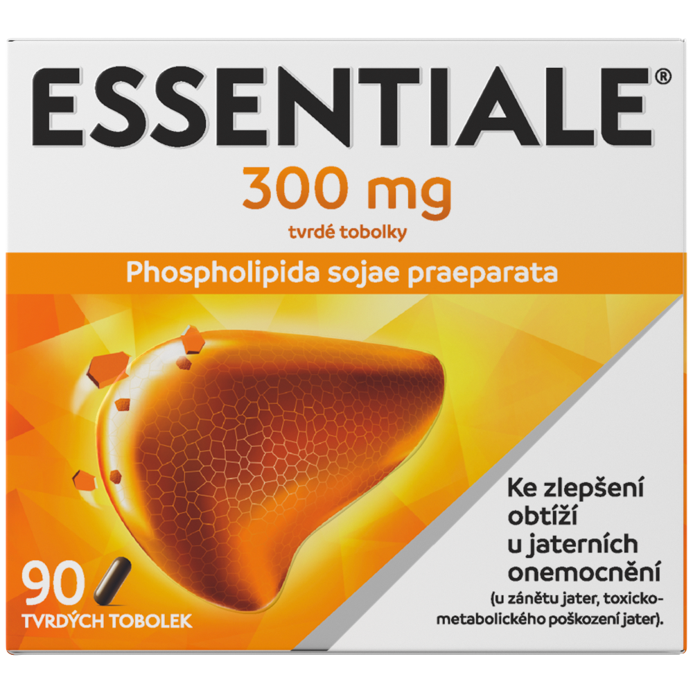 Obrázek ESSENTIALE 300 mg 90 tvrdých tobolek (16)