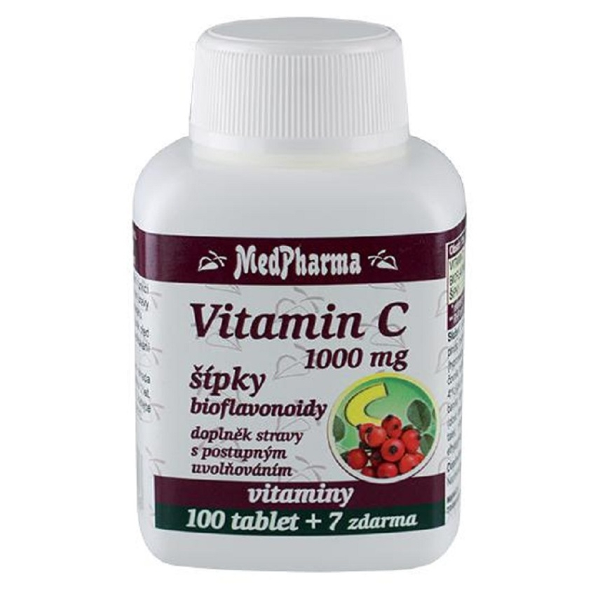 MEDPHARMA Vitamín C 1000 mg s šípky 107 tablet - Lékárna.cz