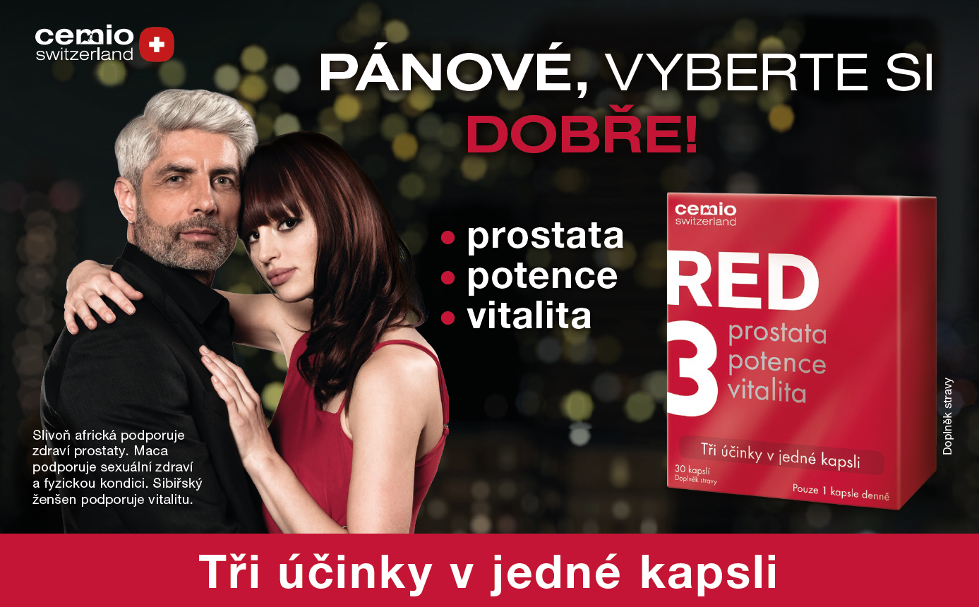CEMIO RED3 Prostata, vitalita, potence 30 kapslí - Lékárna.cz