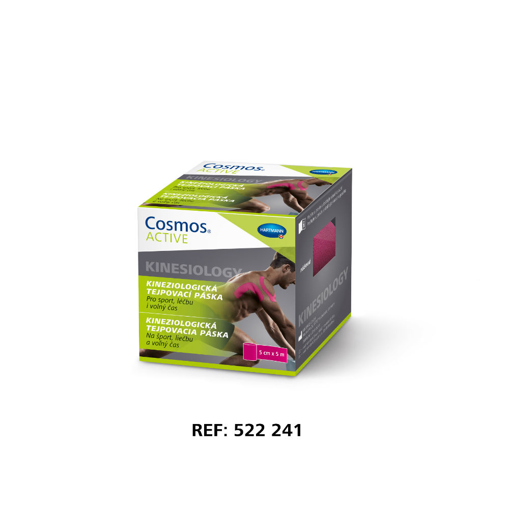 COSMOS ACTIVE kineziologická tejpovací páska 5cmx5m růžová - Lékárna.cz