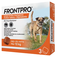 FRONTPRO® antiparazitární žvýkací tablety pro psy (25-50 kg) 136 mg 3 kusy  - Lékárna.cz