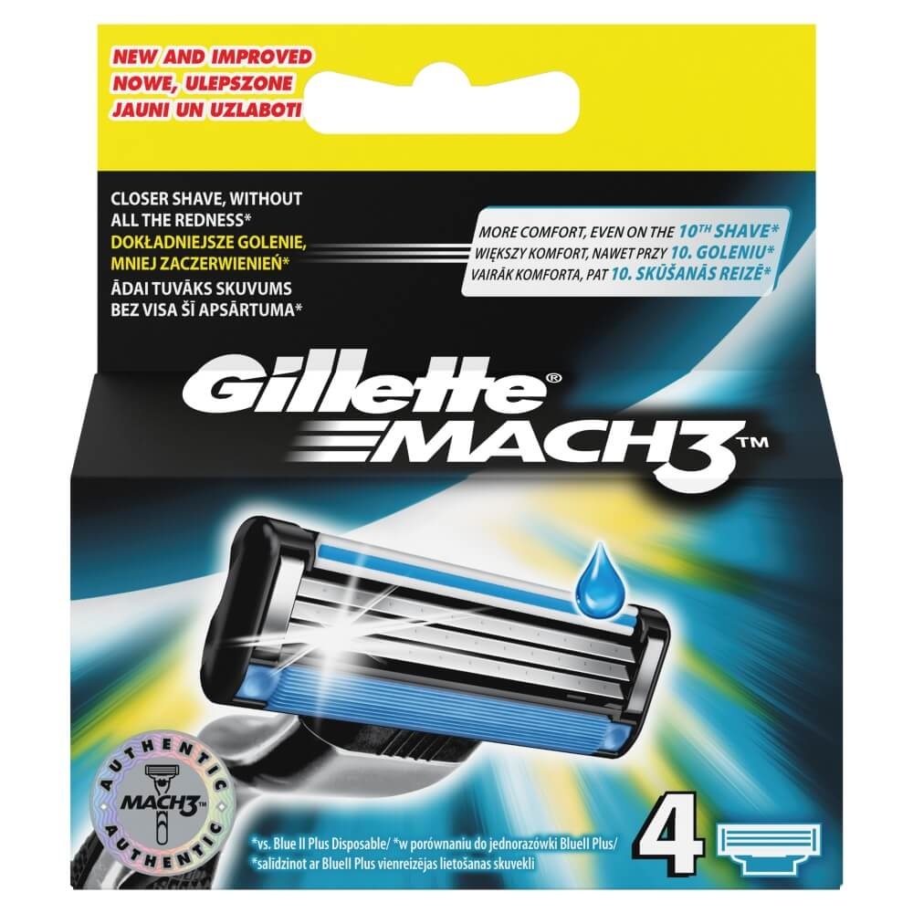 7702018264230 EAN - Gillette Mach 3 Cartridges 4 Blades 4s (Single ...