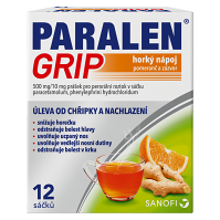 PARALEN GRIP Horký nápoj citrón 12 sáčků - Lékárna.cz